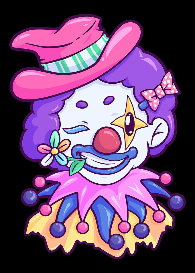 Clown Face Costume Carniva