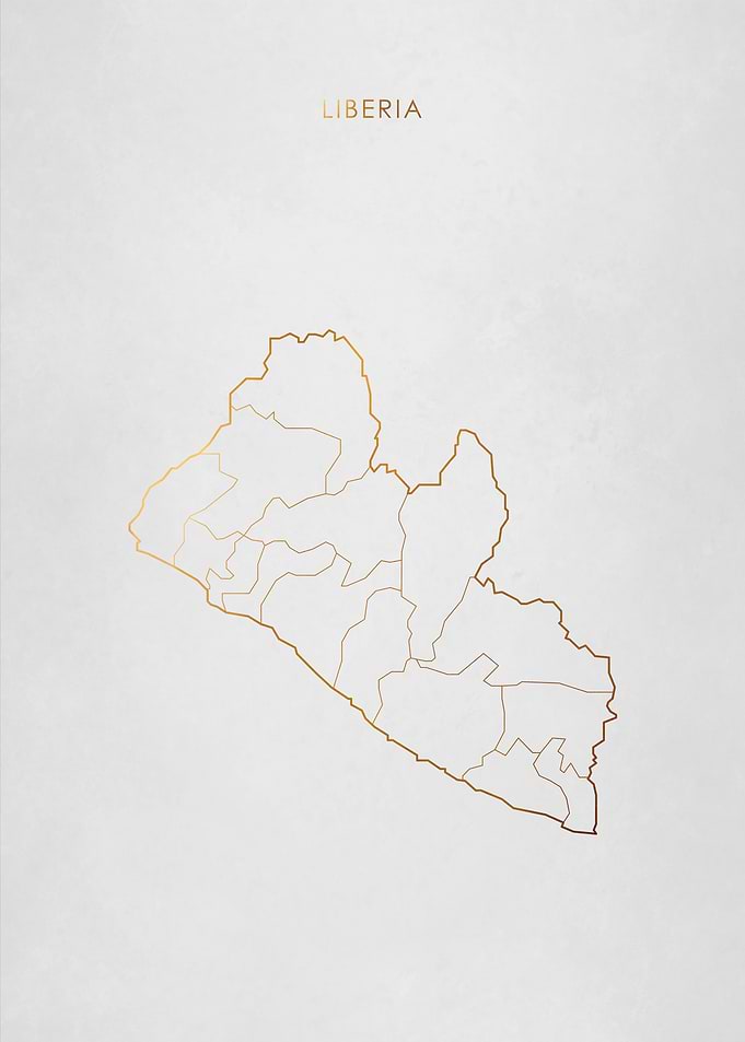 Gold Liberia Map