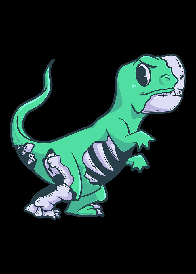 Trex extinct dinosaur skel