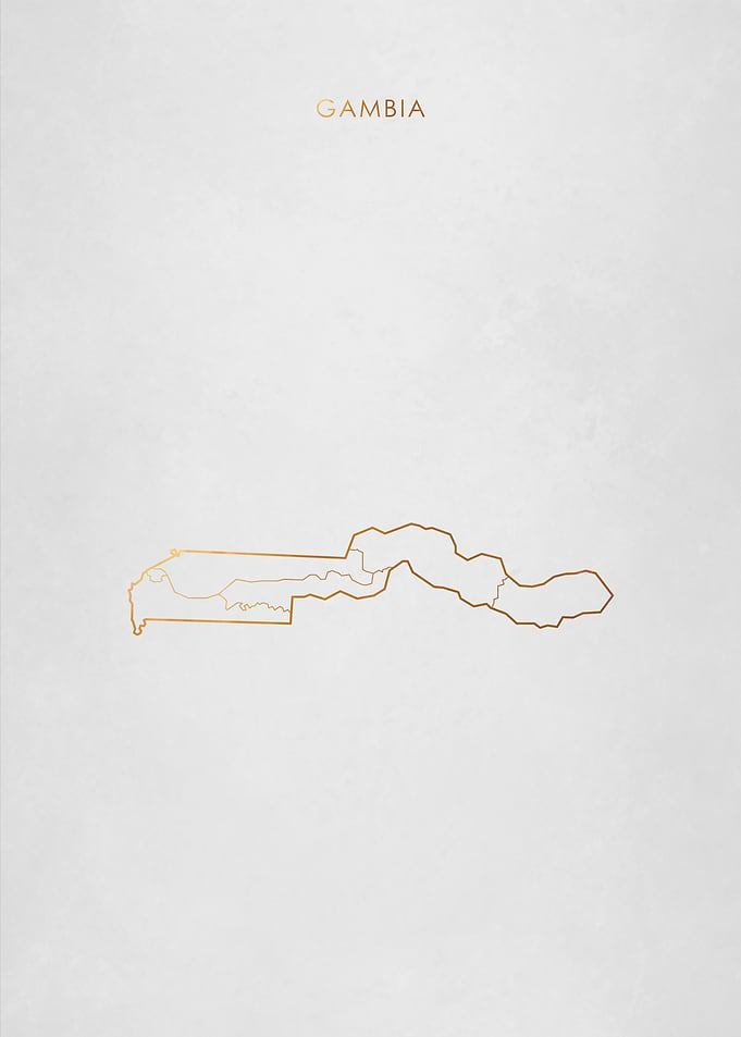 Gold Gambia Map