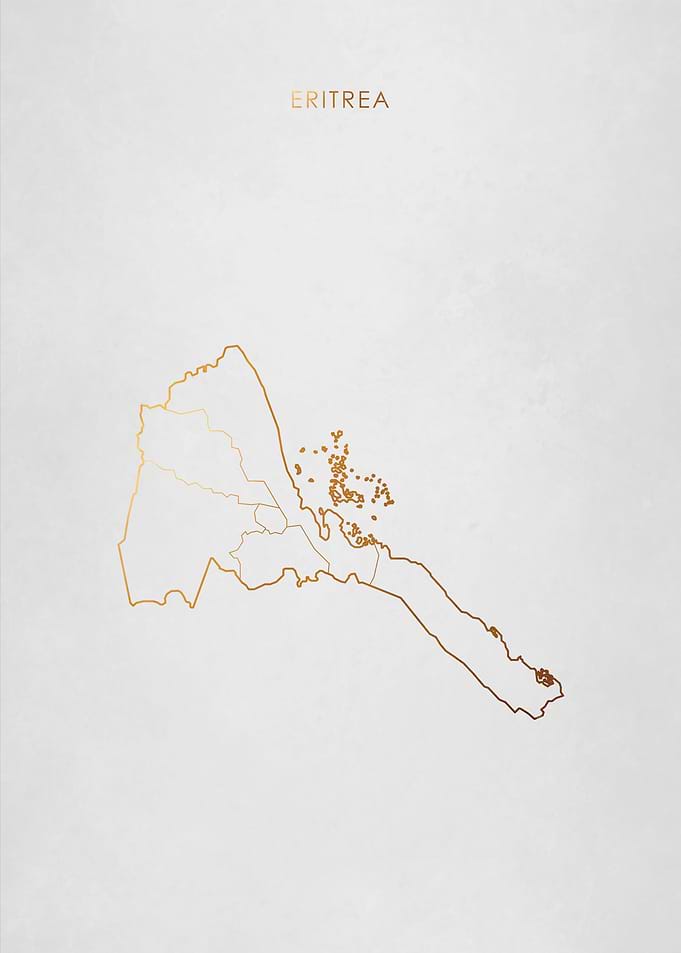 Gold Eritrea Map