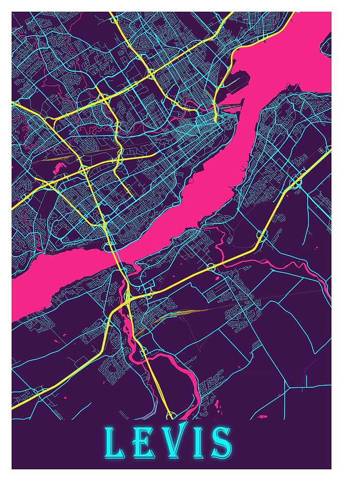 Levis Neon City Map