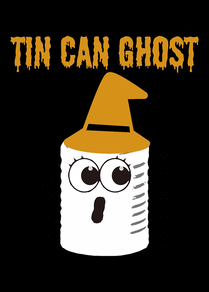 Tin can ghost Halloween