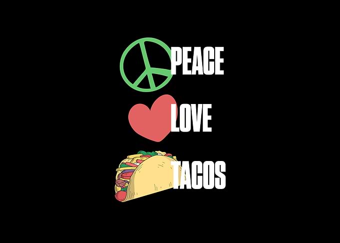 Retro Peace Love Tacos