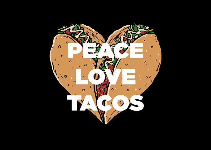 Peace Love Tacos Heart