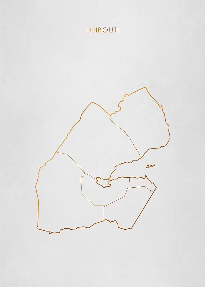 Gold Djibouti Map