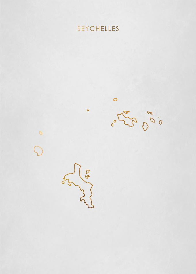 Gold Seychelles Map