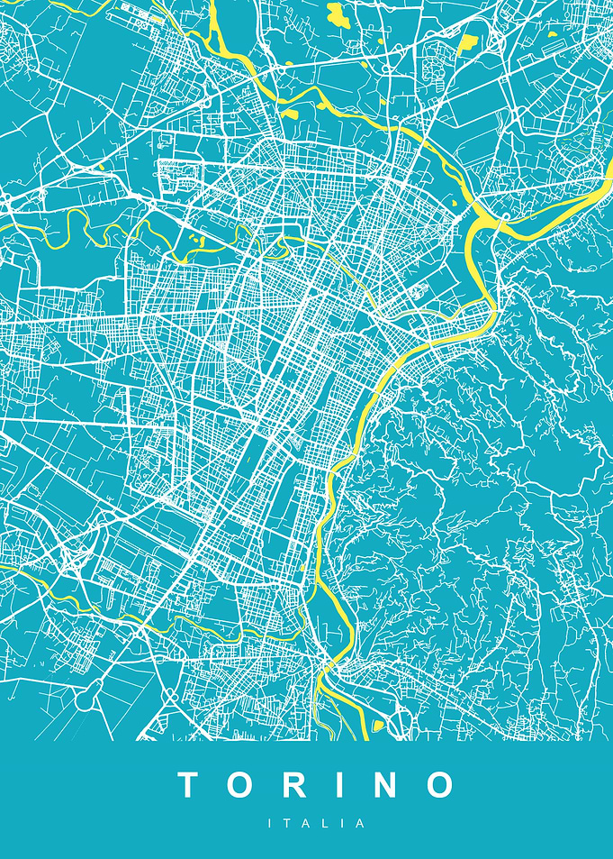 TORINO City Map Italy