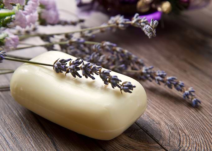 soap with lavender flower