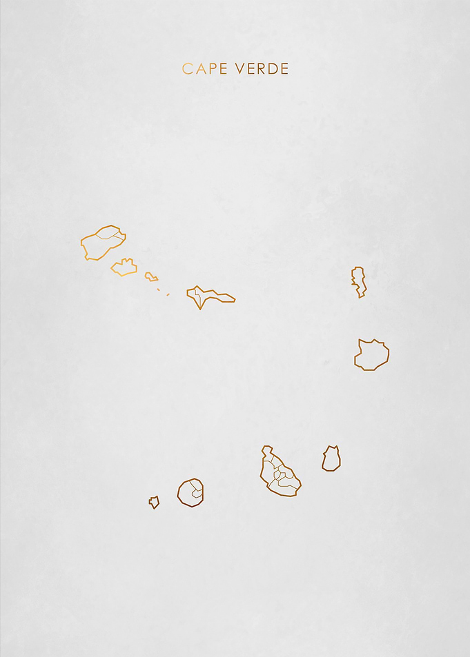 Gold Cape Verde Map