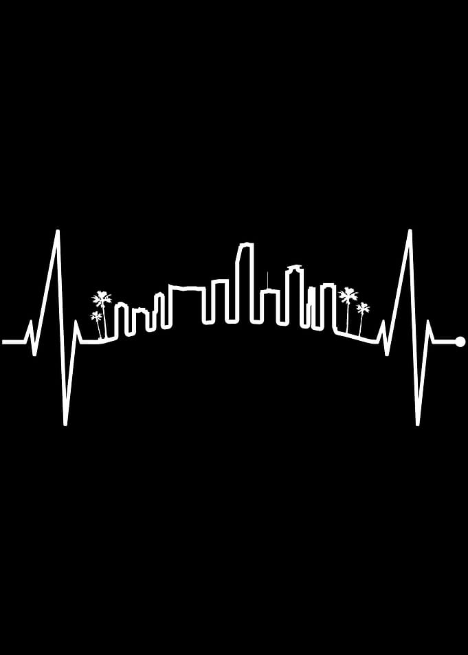 Miami Skyline Heartbeat