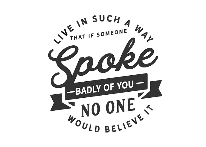 Live in such a way