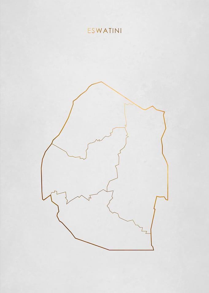 Gold Eswatini Map