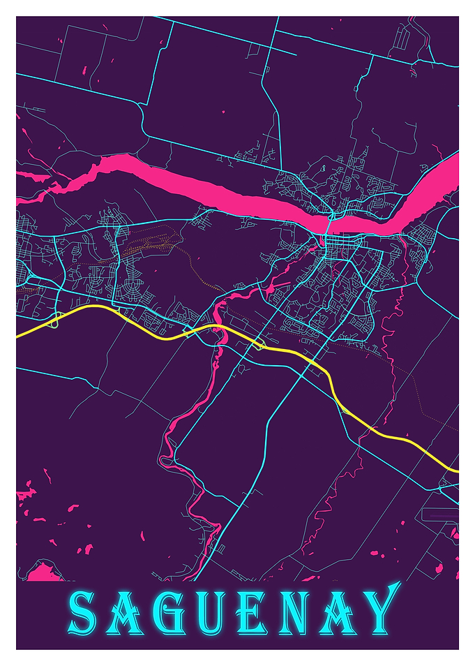 Saguenay Neon City Map