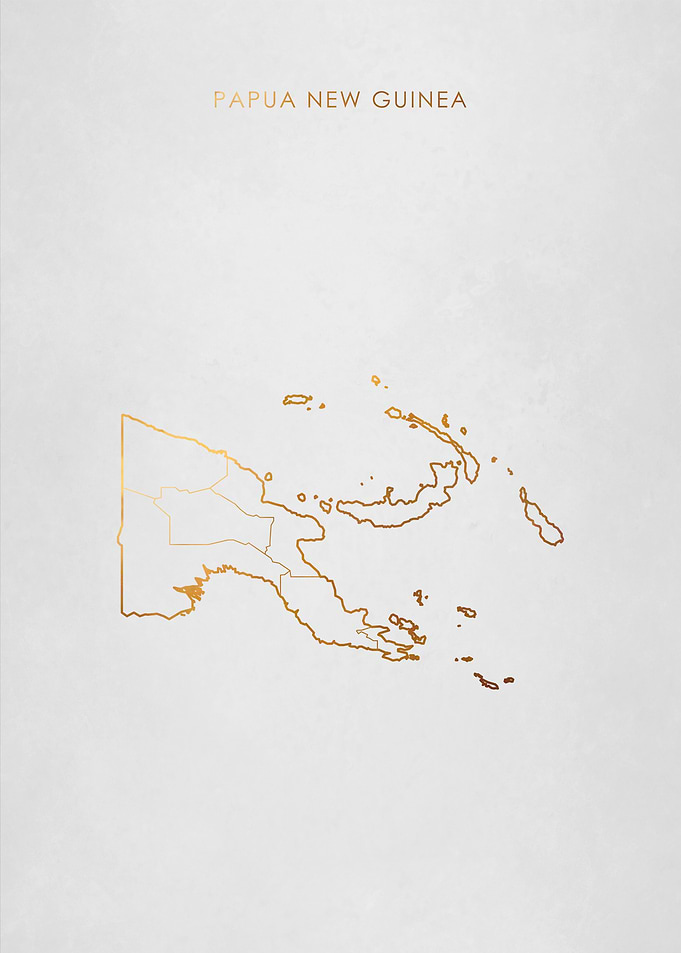 Gold Papua New Guinea Map