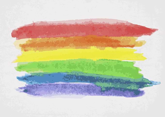 Lgbt Pride Watercolor Flag