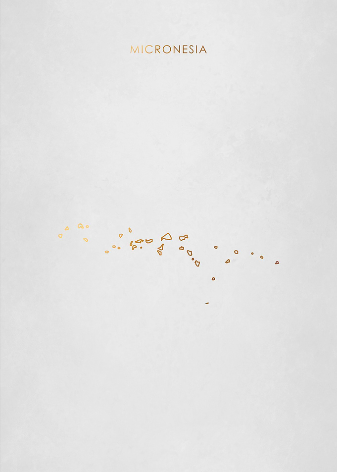 Gold Micronesia Map