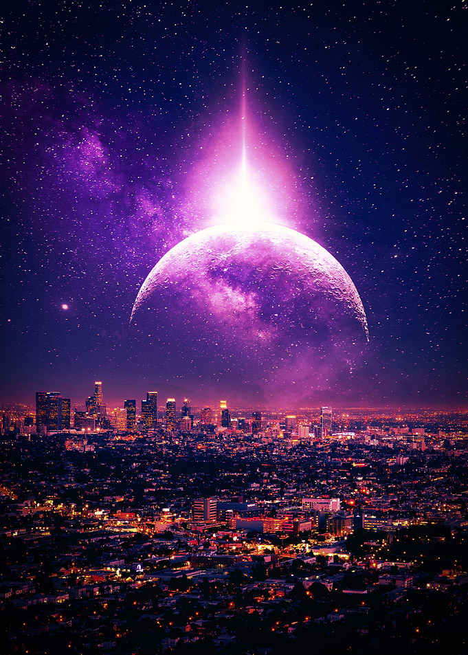 City moonlight