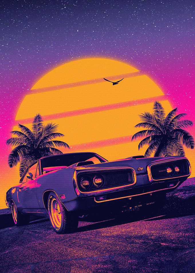 Dodge Car Synthwave