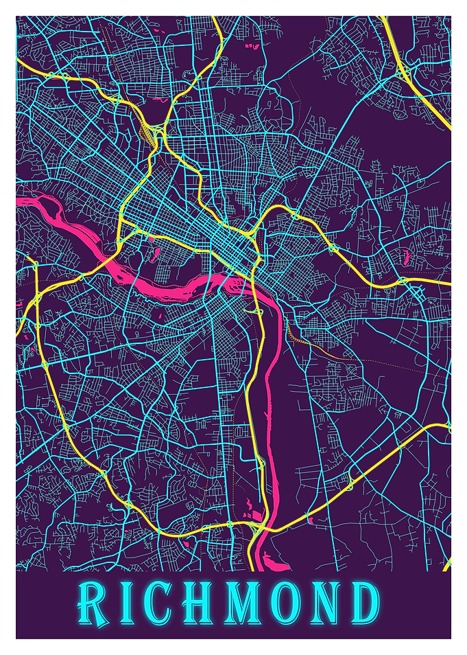 Richmond Neon City Map