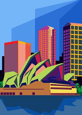 Opera House Sydney Pop Art