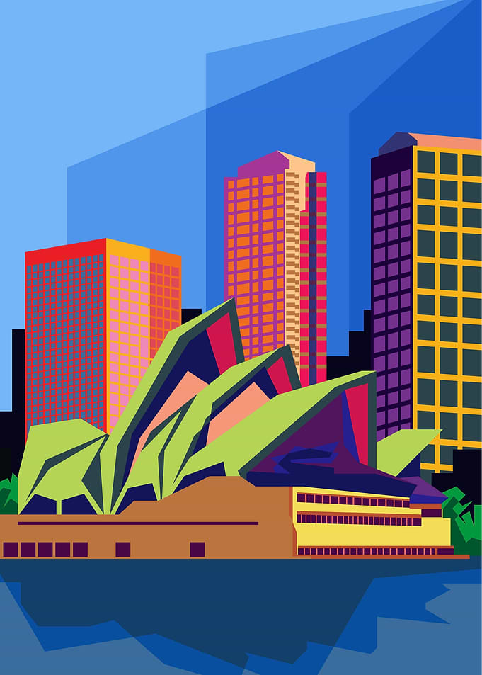 Opera House Sydney Pop Art