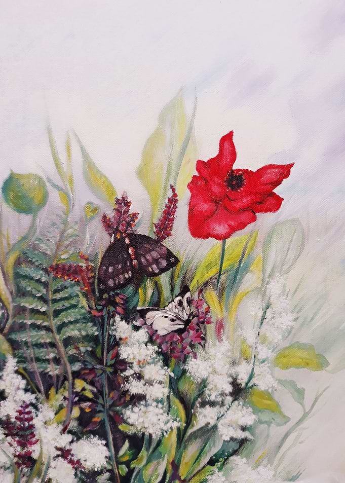 Flowers and butterflyes