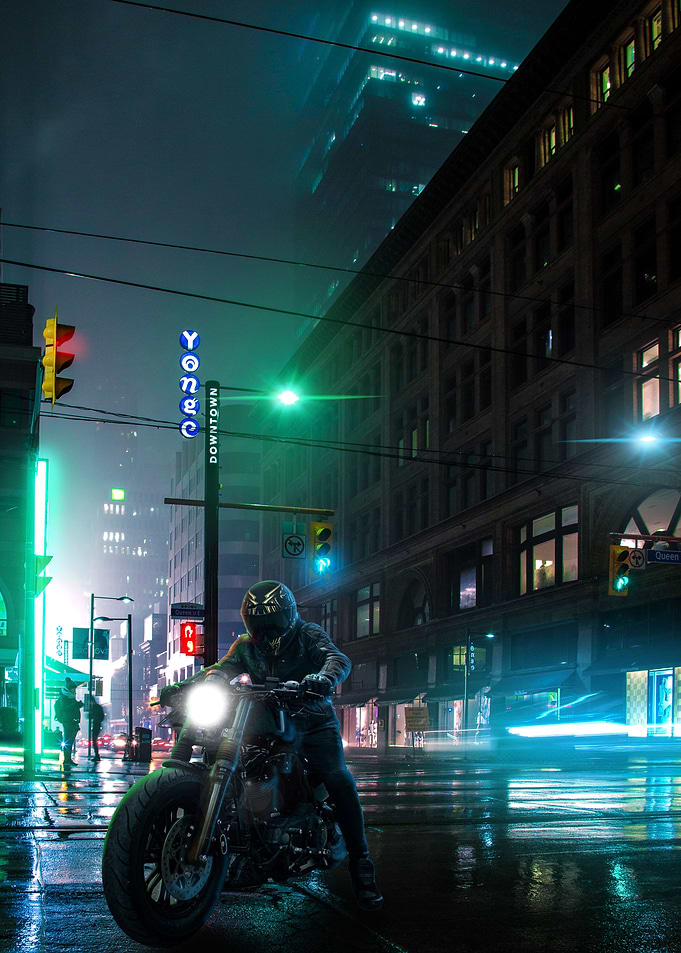 Bike Rider Neon