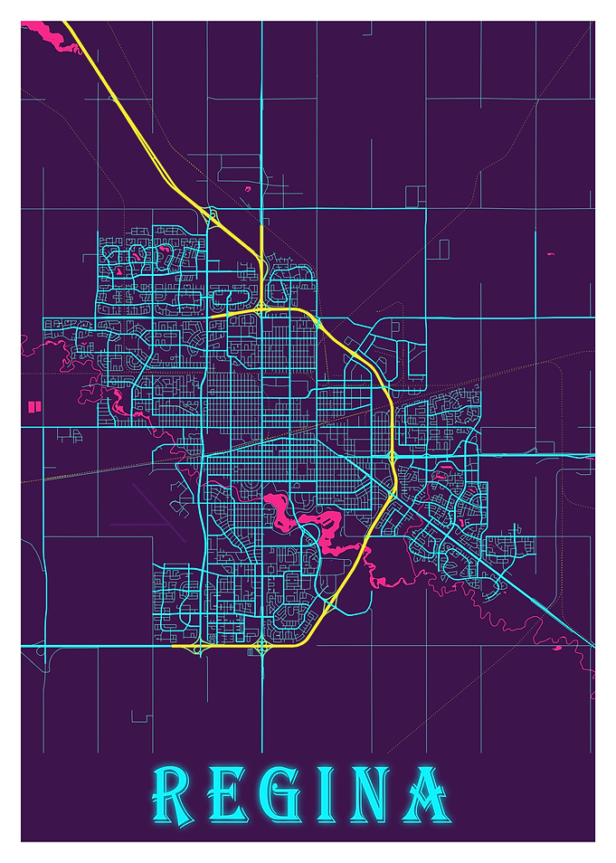 Regina Neon City Map
