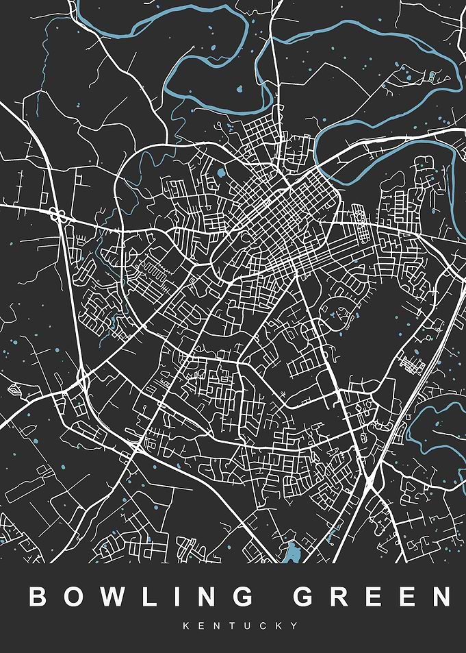 Bowling Green Map Kentucky