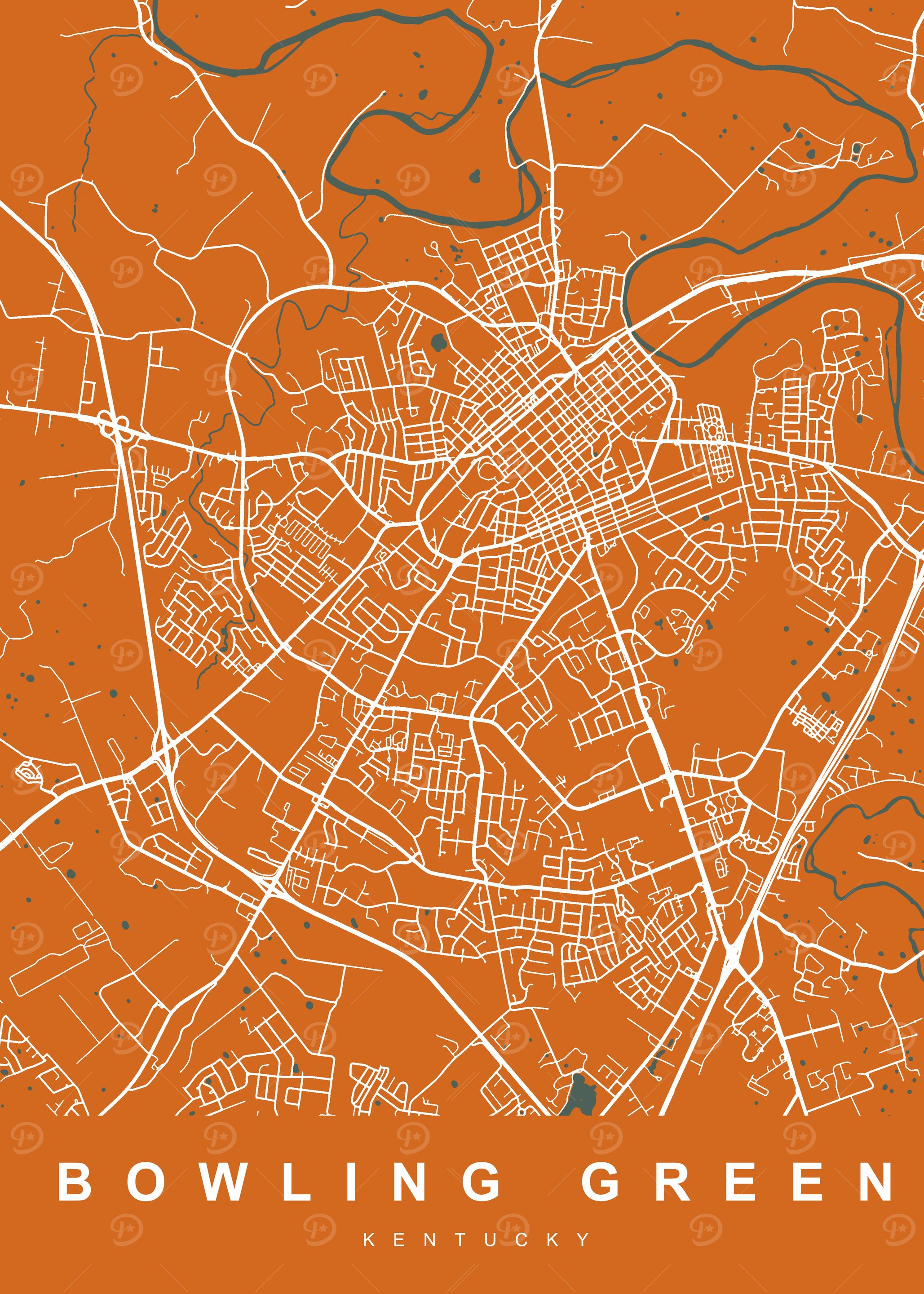 Bowling Green Map Kentucky