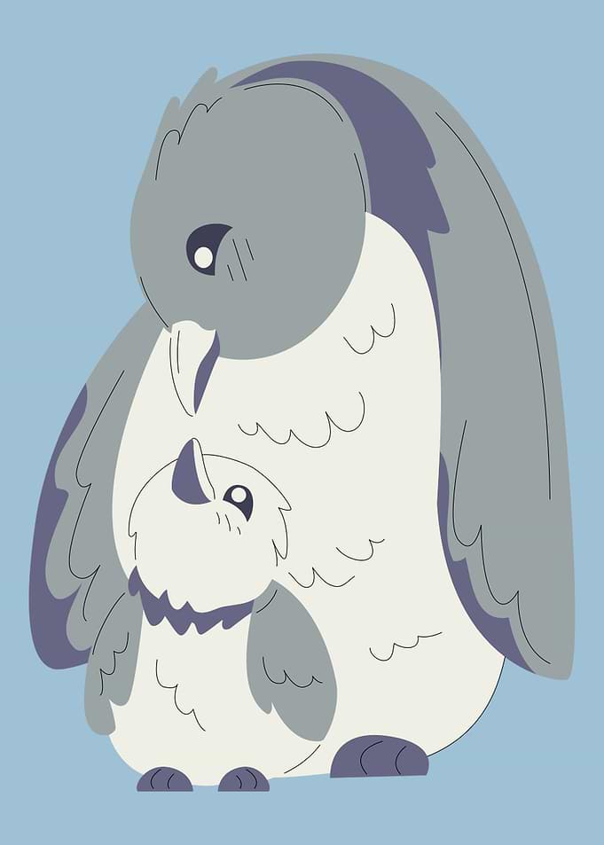 Cute Mother Penguin