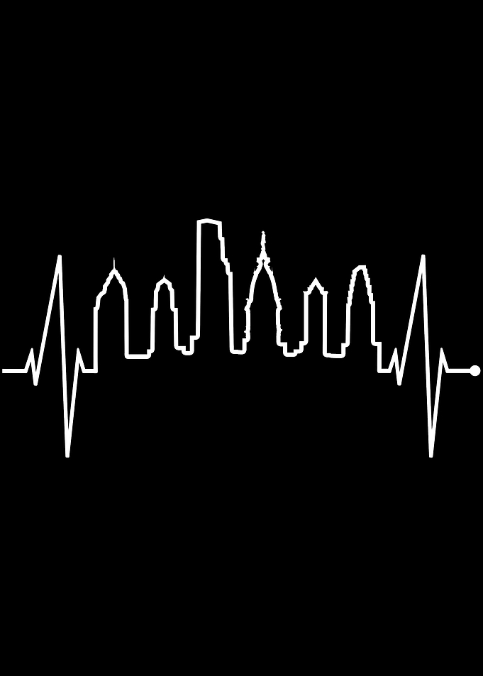 Philadelphia Skyline Heart