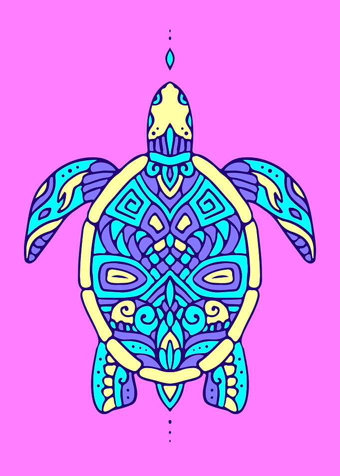 Turtle ocean art