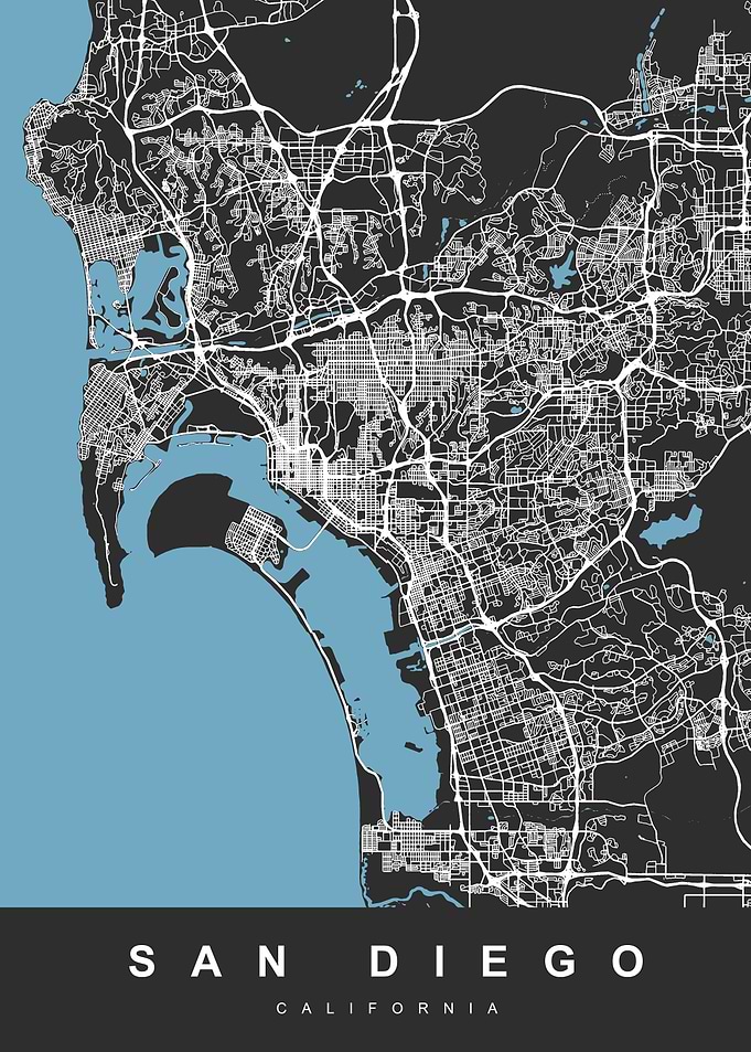 San Diego Map California