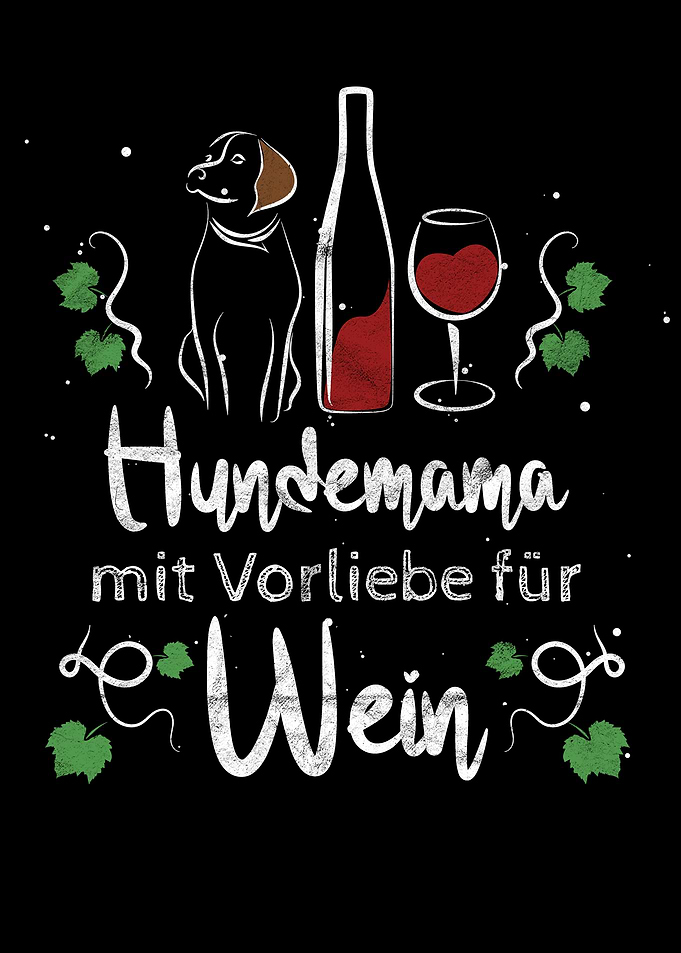 Hunde und Wein Weintrinker