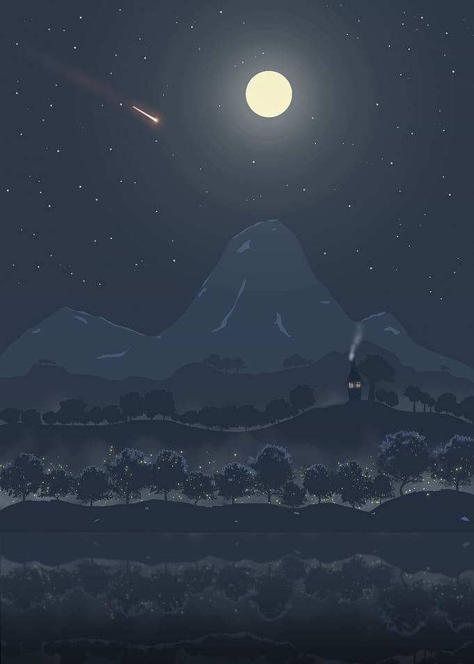 Fireflies night