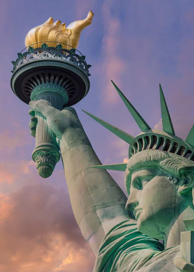 Sunset Statue of Liberty