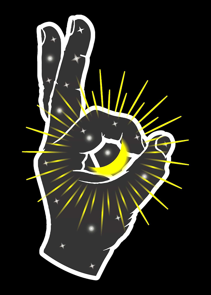 Hand Moon Sun Spiritual An