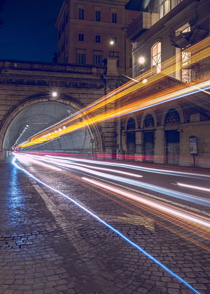 Long Exposure tunnel Rome