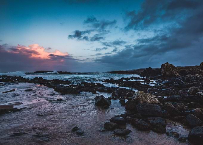 Dark Sunset Landscape