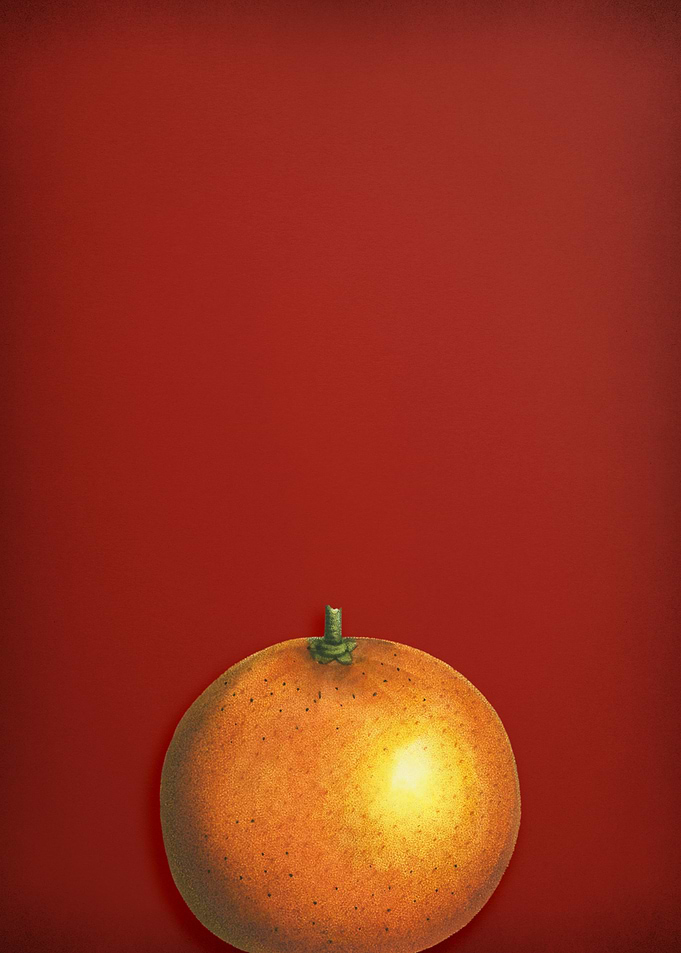 Orange on Red