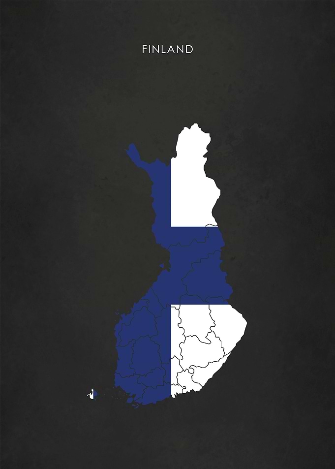 Finland Flag Map