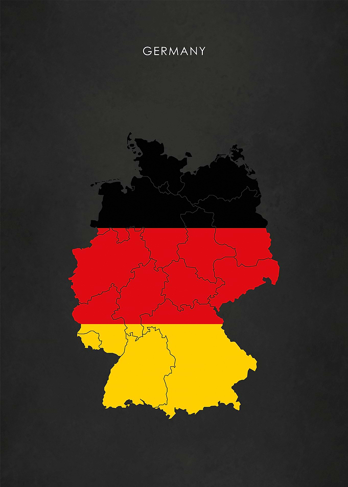 Germany Flag Map