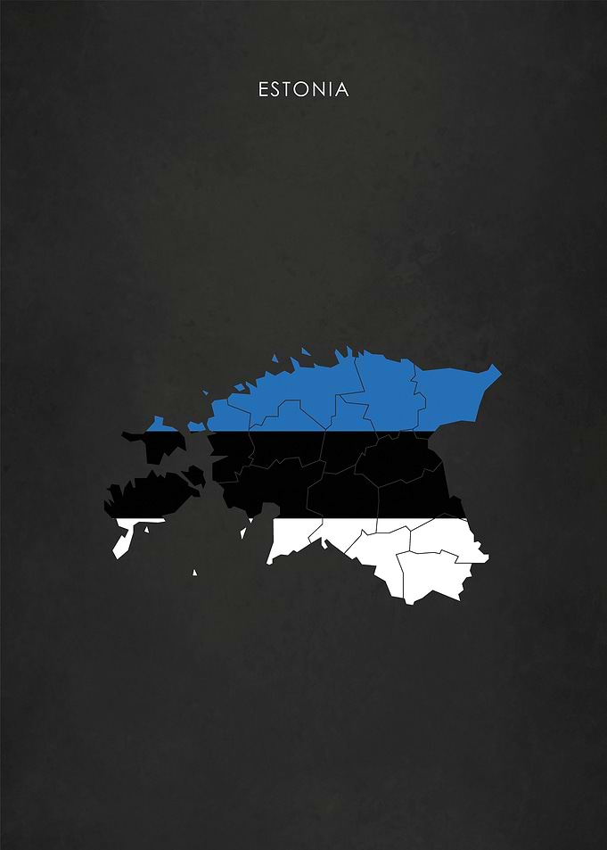 Estonia Flag Map