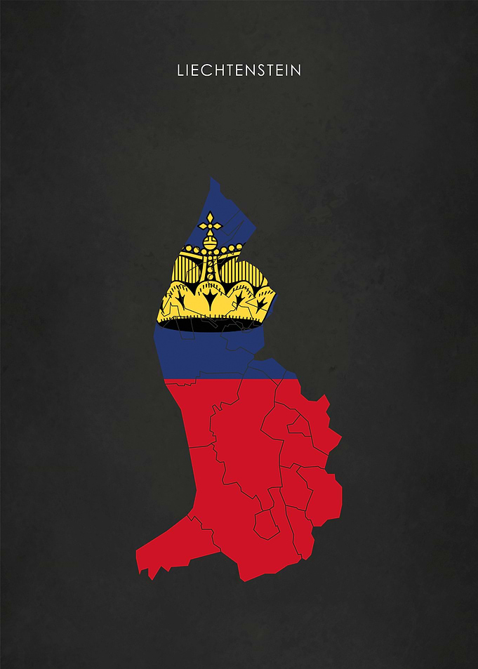 Liechtenstein Flag Map