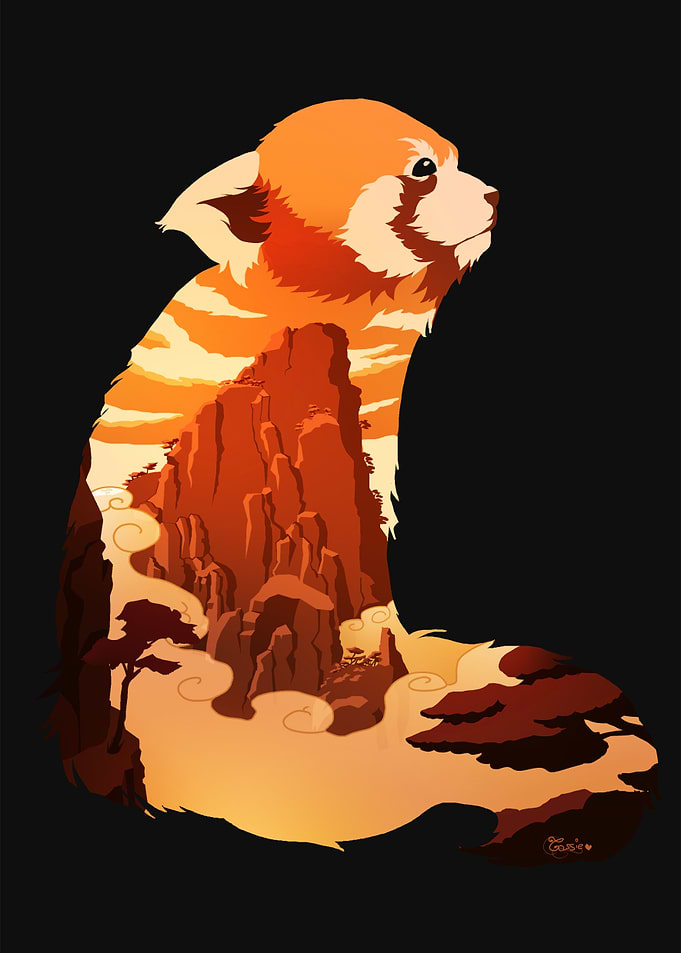 Chinese red panda