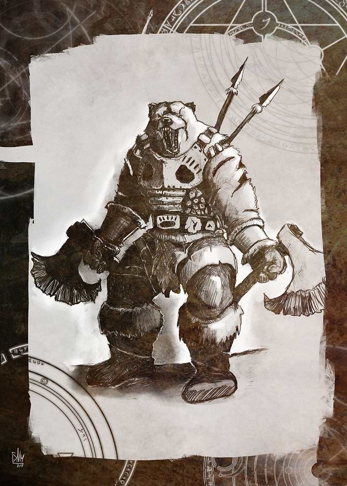 Bearbarian bw