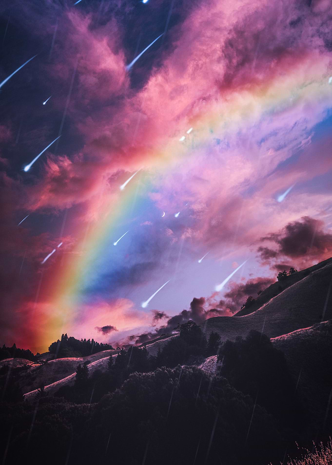 Colorful rain