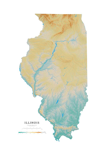 Illinois Topography Map